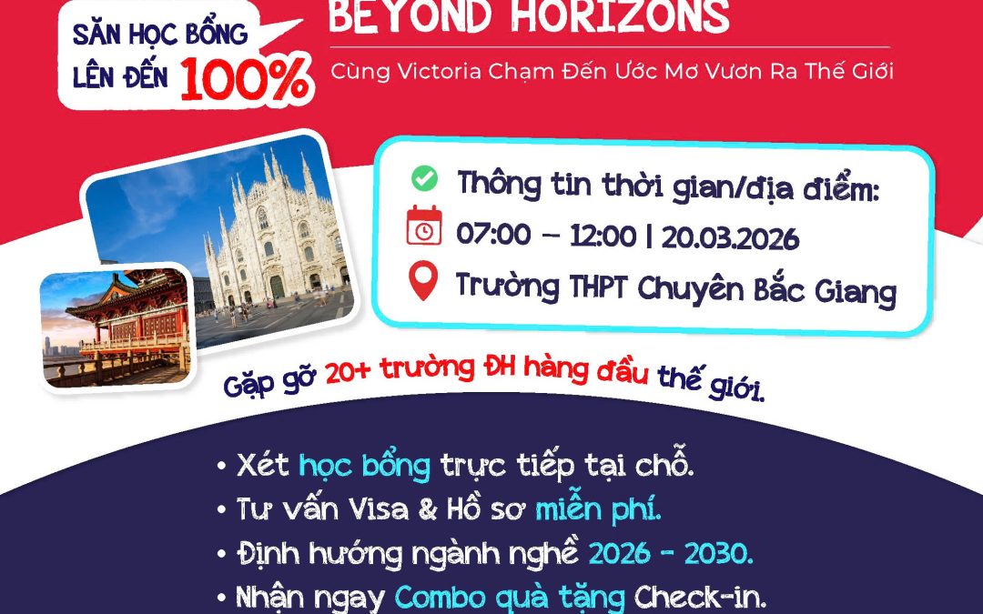 HỘI THẢO DU HỌC & HỌC BỔNG QUỐC TẾ 2026 Beyond Horizons – Cùng Victoria Chạm Đến ƯớC Mơ Vươn Ra Thế Giới